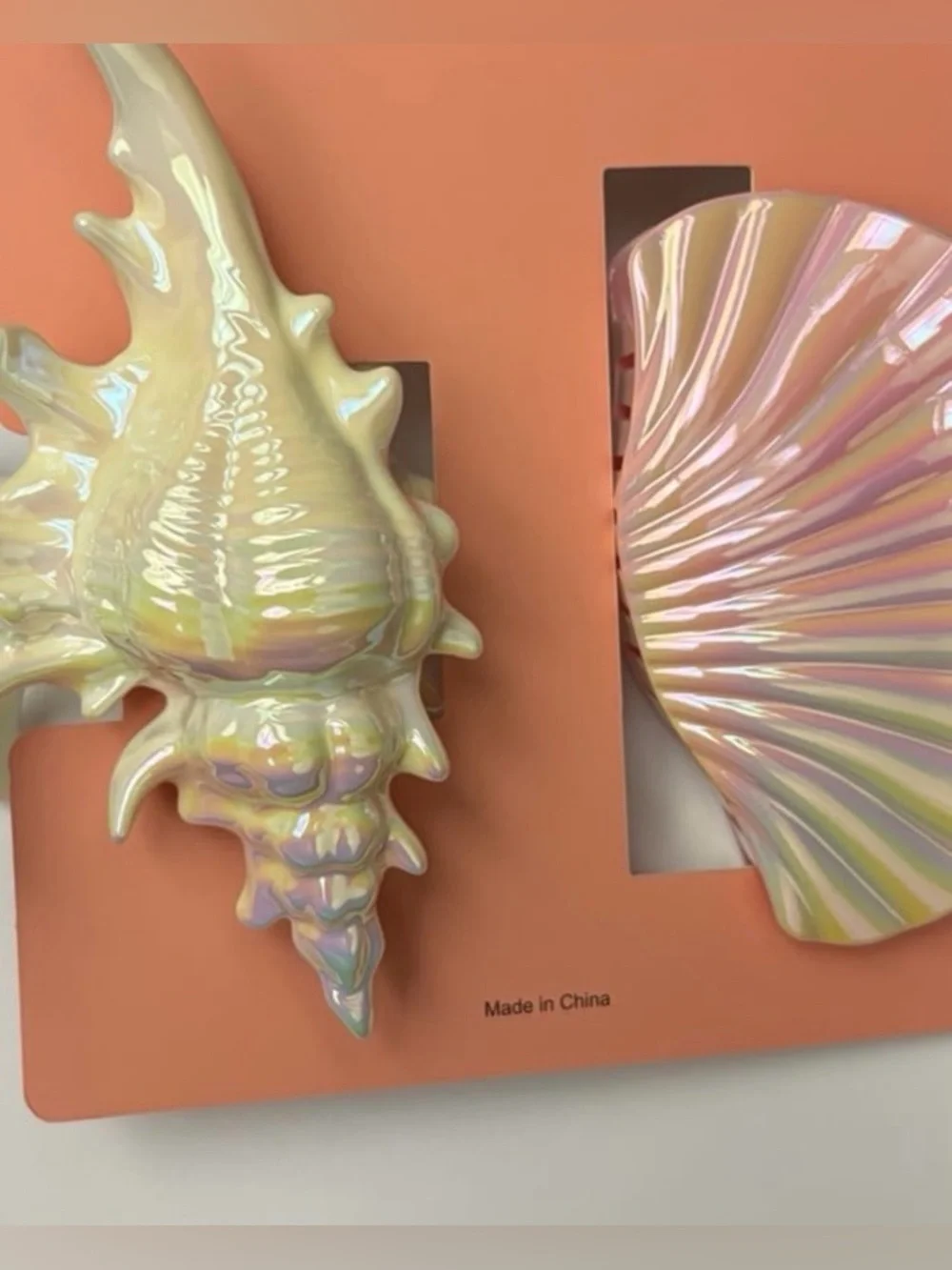 NWT ⚜️💖⚜️ Piper K Gorgeous Pearlescent SeaShells Hair Claw Clip Set of 2! - Picture 7 of 7